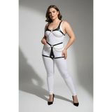 Motto10butik Büyük Beden Siyah Kadın Deri Harness Takım Zincir ve Halka Detaylı - APFT1384 -