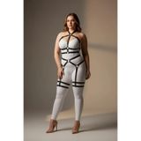 Motto10butik Büyük Beden Siyah Kadın Deri Jartiyer Harness Bel ve Bacak Detaylı Şık Aksesuar - APFT5 Taba-2XL/3XL
