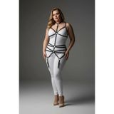 Motto10butik Büyük Beden Siyah Kadın Deri Jartiyer Harness Büstiyer Tarzı Fantazi Aksesuar - APFT262 Taba-4XL-5XL