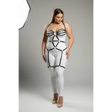 Motto10butik Büyük Beden Siyah Kadın Deri Jartiyer Harness Fantezi Vücut Aksesuarı - APFT568 Taba-4XL-5XL