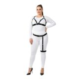 Motto10butik Büyük Beden Siyah Kadın Harness Takım Jartiyer Kemerli Şık Deri Aksesuar - APFT863 -