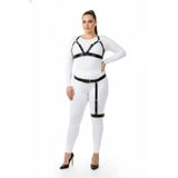 Motto10butik Büyük Beden Siyah Kadın Harness Takım Jartiyer Kemerli Şık Deri Aksesuar - APFT863 Taba-4XL-5XL