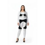 Motto10butik Büyük Beden Siyah Kadın Harness Takım Zincir ve Jartiyer Detaylı - APFT1220 Siyah-S/M