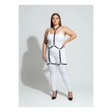 Motto10butik Büyük Beden Siyah Kadın Jartiyer Harness Fantazi İç Giyim Vücut Aksesuarı - APFT234 Taba-2XL/3XL