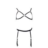 Motto10butik Deri Jartiyer Takım Harness - APFT228 Kırmızı-2XL/3XL