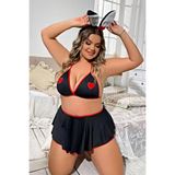Motto10butik Fantazi Kalpli Mini Etekli Babydol Gecelik BC9234 Çok Renkli-S