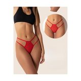 Motto10butik Fantazi Kırmızı Seksi TÜL Kadın STRİNG - Fantezi Tanga BC0037 Çok Renkli-M