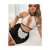 Motto10butik Fantazi Seksi Halkalı Dantelli Babydol Gecelik BC9235 Çok Renkli-M