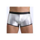 Motto10butik Fantezi Deri Görünümlü Gümüş Erkek Boxer Tanga BC4607 Çok Renkli-M