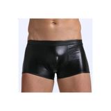 Motto10butik Fantezi Deri Görünümlü Seksi Siyah Erkek Boxer - Fantezi Tanga BC4605 Çok Renkli-M