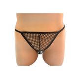Motto10butik Fantezi File Erkek String -Tanga BC4617 Siyah-L