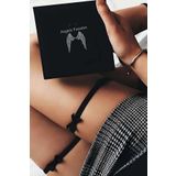 Motto10butik Fiyonklu Seksi Bacak Bandı - APFT268 Siyah-L/XL