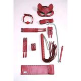 Motto10butik Kırbaç Kelepçe Set, 6'ı Set, Ayak - El Kelepçesi, Maske, Ağız Topu - APFT1308 Çok Renkli-tek ebat