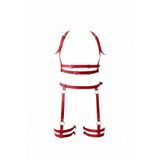 Motto10butik Kırmızı Jartiyer Harness Deri Ayarlanabilir Tokalı Vücut Kemer - APFT537 Siyah-2XL/3XL