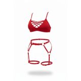 Motto10butik Kırmızı Jartiyer Harness Deri Tokalı Ayarlanabilir Vücut Aksesuarı - APFT770 Haki-S/M