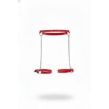 Motto10butik Kırmızı Jartiyer Harness Zincir Detaylı Suni Deri Bacak Aksesuarı - APFT775 Taba-S/M