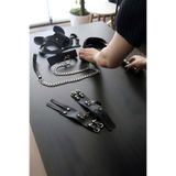 Motto10butik Siyah Fantezi Set, Kırbaç - Kelepçe - Tasma - Maske Takım - APFT1246 Çok Renkli-tek ebat