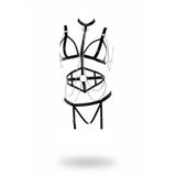 Motto10butik Siyah Harness Takım Zincir Detaylı Choker Yaka Jartiyerli - APFT299 Taba-L/XL