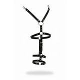 Motto10butik Siyah Jartiyer Harness Deri O-Ring Detaylı Ayarlanabilir - APFT942 Taba-S/M