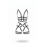 Motto10butik Siyah Jartiyer Harness Deri Vücut Kafesi Tam Boy - APFT502 Haki-S/M