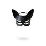 Motto10butik Siyah Maske Kedi Kulaklı Deri Kostüm Yüz Maskesi - APFT557 Haki-tek ebat