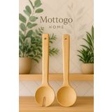 Mottogo Bambu Salata Servis Kaşığı Seti - 2 Parça Kaşık