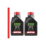 Motul 5100 15w-50 4t Motosiklet Motor Yağı 2 ADET 1 Litre | Yarı Sentetik |2022-2023 ÜRETİM