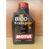 Motul 8100 X-Cess Gen2 Sae 5W-40 1lt