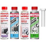 Motul Benzin Yakıt Sistemi Temizleyici-Yağ Sızıntı Önleyici-Radyatör Temizleyici & Sızıntı Önleyici Bakım Seti - 4X300 ml