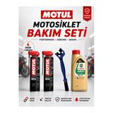 Motul C1 + C4 400 Ml Zincir Bakım Seti + 10W-40 4T 1L Motor Yağı Ve Fırça
