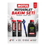 Motul C1 C4 Zincir Bakım Seti 400 ml + 5100 10W-40 4T 1L Motor Yağı ve Fırça