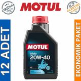 Motul Moto 20W-40 4T 1 lt 12'li Motor Yağı