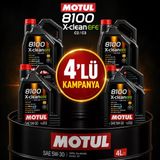 Motul X-Clean Efe 5W30 4 Lt Motor Yağı 4'Lü Kampanya