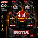 Motul X-Clean Efe 5W30 5 Lt Motor Yağı 4'Lü Kampanya