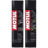 Motul Zincir Bakım Seti C1 Zincir Temizleyici+C4 Zincir Yağı