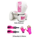 MOTUN Boks ,Kıck Boks ,Muay Thai Branşları için Boks Eldiveni ve Bandaj 2 li set