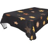 Moudou Yıldız Dikdörtgen Masa Örtüsü, Su Geçirmez Lekeye Dayanıklı Yıkanabilir Polyester Masa Örtüsü, Mutfak Yemek Tatili Parti Dekoru için, 150 x 252 cm