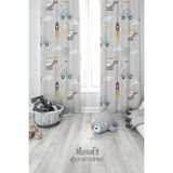 Moud's Araba ve Helikopter Desenli Baskılı Çocuk ve Bebek Odası Fon Perdesi 2 Kanat - Prd-03 - Renkli - 70 x 250 cm