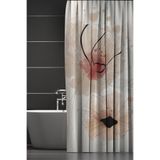 Moud's Banyo Perdesi, Art Flora Desenli Duş Perdesi, Küvet Perdesi, Halka Hediyeli 175x200cm BP-51