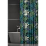 Moud's Banyo Perdesi, Tropik Çiçek Gölge Desenli Duş Perdesi, Küvet Perdesi, Halka Hediyeli 175x200cm BP-76