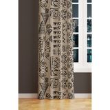 Moud's Egypt Desenli Süet Oturma Odası Salon Fon Perde Dijital Baskılı Ekstrafor Büzgü Tek Kanat PRD-1008 - Renkli - 70 x 270 cm