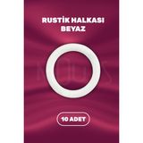 Moud's Rustik Perde Halkası Beyaz Renk 10 Adet