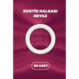 Moud's Rustik Perde Halkası Beyaz Renk 50 Adet