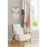 Moud's Soft Oval Desenli Süet Oturma Odası Salon Fon Perde Baskılı Ekstrafor Büzgü Tek Kanat PRD-1111 - Renkli - 150 x 250 cm
