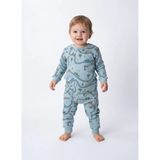 Mou&kou 1-4 Yaş Erkek Çocuk %100 Pamuk Penye Uzun Kollu Pijama Takımı Araba Desenli - Yeşil