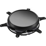 Moulinex Accessimo RE151812 Raclette Plancha Crêpier, 6 Kase, Metal, Siyah