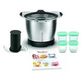 Moulinex Xf387e10 Mini Kase Bebek 1,4 L Mutfak Robotu İçin, Refakatçi + 4 Cam Kavanoz