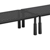 Mount Plus MP-88 Çift Monitör Premium Çelik Hasır Monitör Standı | Bilgisayar Monitörleri için Havalandırmalı Metal Masaüstü Yükseltici | Yüksekliği Ayarlanabilir 29 "Genişliğinde
