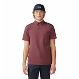 Mountain Hardwear Low exposure polo erkek kısa kollu t-shirt Kahverengi