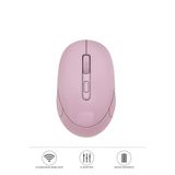Mouse Bluetooth + Usb Çift Modlu Şarjli Sessiz Kablosuz Fare TM17 Pembe